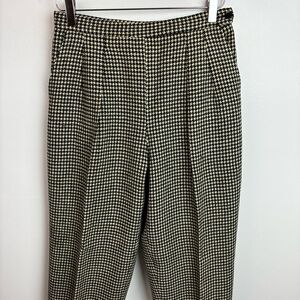 Sparrs Black & White 100% Wool Tweed Lined Trousers